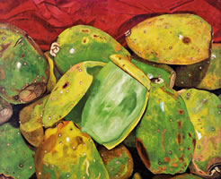 Tunas Verdes, 2010, oil on canvas 31.8 X 39.3 in