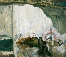 Bisnaga teotihuacana, 2004, oil on canvas 44.9 x 64.6 in