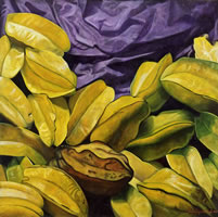 Carambolos, 2004, óleo/lino 90 x 90 cm