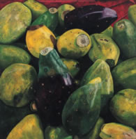 Tunas grandes, 2005, oil on canvas 59.1 x 59.1 in