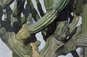 Cardón de Baja California, 2004, oil on canvas 44.1 x 67.3 in