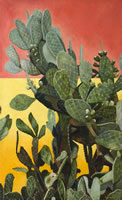 Díptico, Agaves, 2013, óleo/lino, 90 cm X 135 cm
