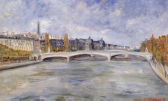 El museo Orsay I, 1995, oil on canvas 8.9 x 13.9 in