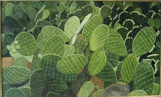 Nopales, oil on canvas