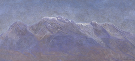 La Volcana, 2003, oil on canvas 37 x 80.3 in