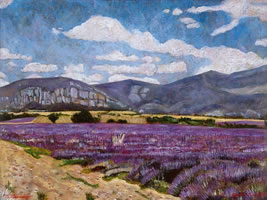 Valensolles, 2008, oil on canvas, 18.1 x 24.4 in