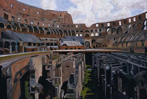 Coliseo, 2008, oil on canvas, 40.2 x 59.8 in